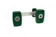Chemetron Y-Block, Male QC Inlet-Right x Female Coupler Outlets, O2 - Bay Corp YO-CMR24 - 1