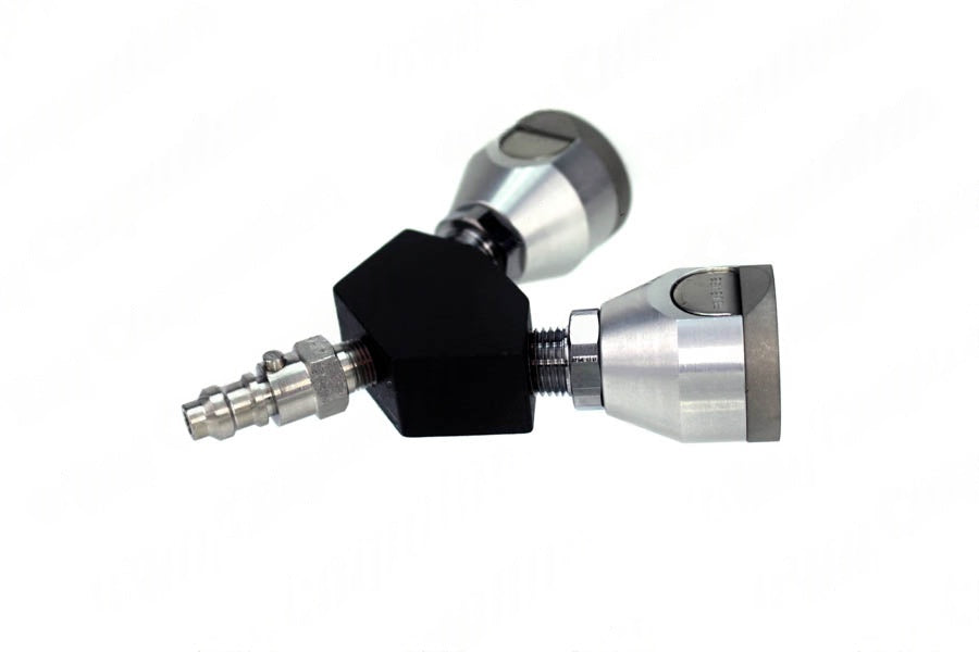 Puritan Y-Block, Male QC Inlet x Female Coupler Outlets, Med Air - Bay Corp YO-PQ16