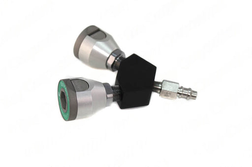 Puritan Y-Block, Male QC Inlet x Female Coupler Outlets, O2 - Bay Corp YO-PQ24