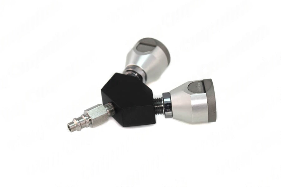 Puritan Y-Block, Male QC Inlet x Female Coupler Outlets, O2 - Bay Corp YO-PQ24