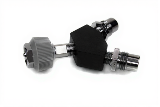 DISS Y-Block, HT Nut Female Inlet x DISS DV Outlets, CO2 - Bay Corp YO-108DV