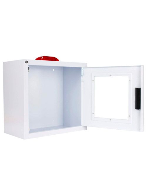 AED Wall Cabinet with Alarm, and Strobe -Large - NEW