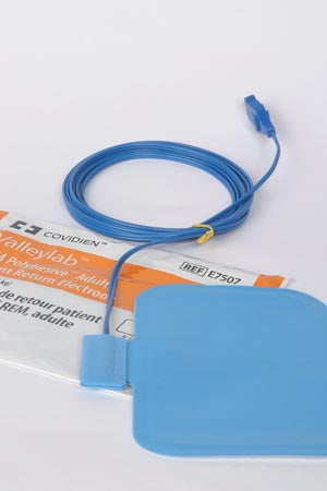 Covidien / Valleylab E7507 REM Polyhesive Adult Patient Return Electrodes, 9Ft (2.7m)