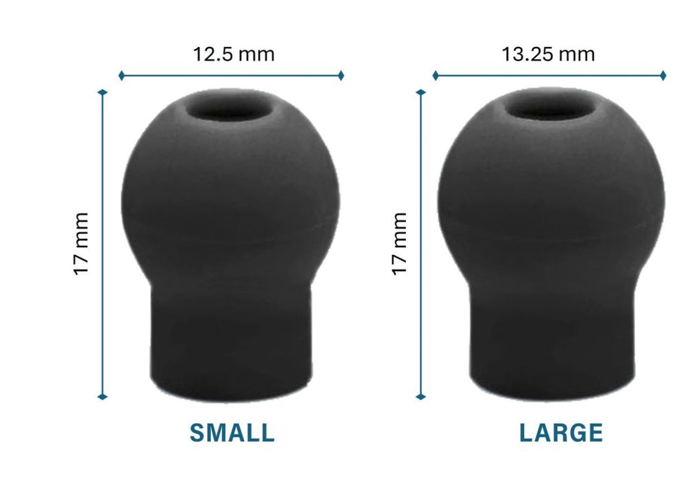 ADSOFT POP Snap-on Eartips Lrg & Sm, Black, Disp pkg - ADC 602-078BK1Q