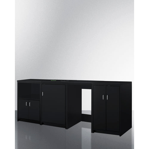 Summit CWSUITE85G 85" Wide Casework Suite with Beverage Center and Microwave, ADA Height
