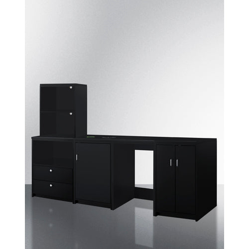 Summit CWSUITE95G 95" Wide Casework Suite with Beverage Center and Microwave, ADA Height