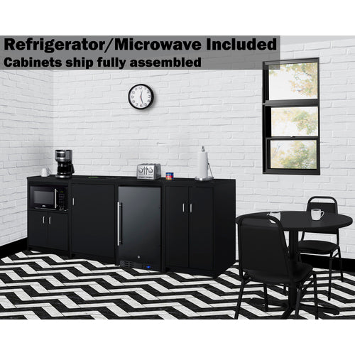 Summit CWSUITE85R 85" Wide Casework Suite with Refrigerator and Microwave, ADA Height