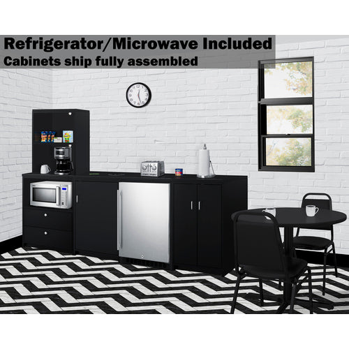 Summit CWSUITE95R 95" Wide Casework Suite with Refrigerator and Microwave, ADA Height