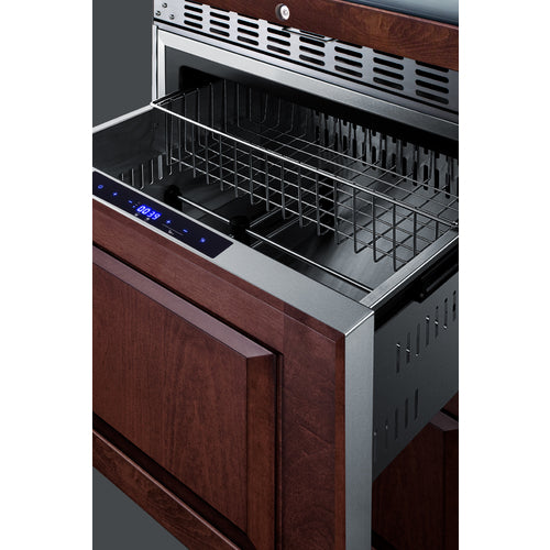 Summit SWCDRF24PNR 24" Wide Combination Dual-Zone Wine Cellar and 2-Drawer Refrigerator-Freezer (Panels Not Included)