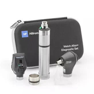 Welch Allyn P# 71-SM2CXX - 3.5V Diagnostic Set with Coaxial LED Ophthalmoscope, MacroView Basic LED Otoscope, one Metal Nickel Cadmium Rechargeable Power Handle, and Hard Case
