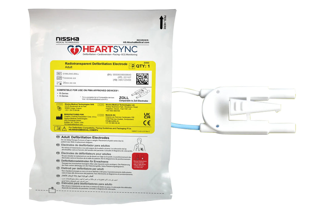ZOLL MEDICAL ADULT DEFIBRILLATION ELECTRODES