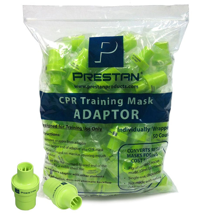 Rescue Mask Adaptors (individually wrapped), 10-count bag - Prestan 10076-PPA