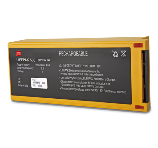 Physio-Control LIFEPAK 500 Replacement RECHARGEABLE AED Battery (DISCONTINUED)