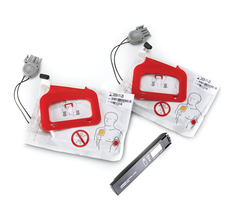 Physio Control CHARGE-PAK Battery Charger and 2 Sets of QUIK-PAK Electrodes for LIFEPAK CR Plus and Express AEDs