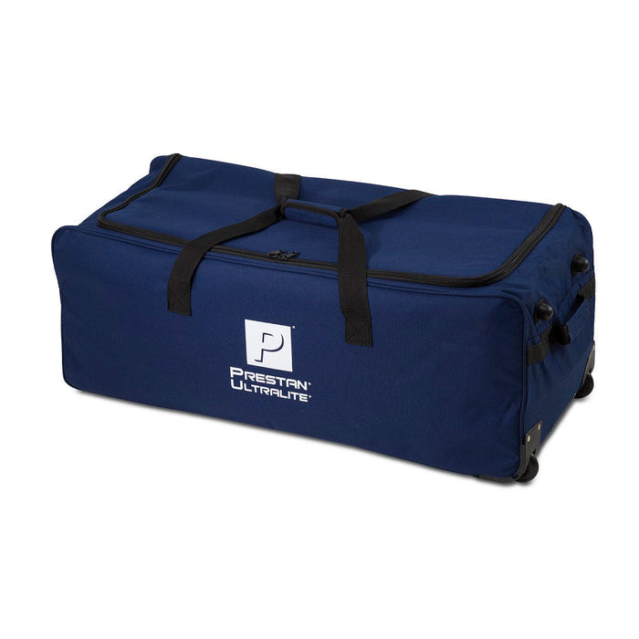 Blue Deluxe Carry Bag on wheels with retractable pull handle for PRESTAN Ultralite 12-Pack. - Prestan 11643