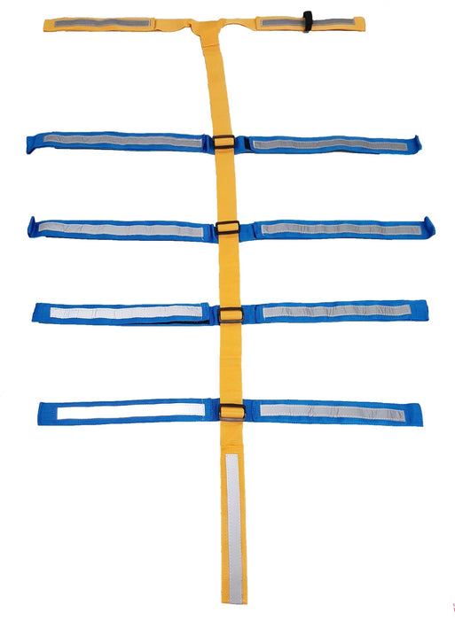 LINE2design EMS 11 Point Reflective Spineboard Immobilization Securing Straps System with Adjustable Clips - Discontinued