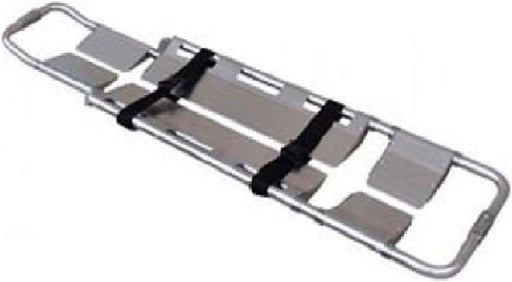 LINE2design Emergency Medical Scoop Stretcher, Adjustable Length with Two Black Safety Straps - LINE2design 70022
