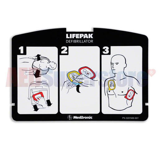 Quik reference Instruction Card for AED and CPR instruction - Physio Control 26500-002040