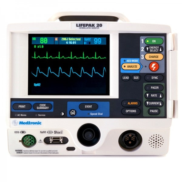 Physio Control LIFEPAK 20 Defibrillator and Monitor - 3 Lead ECG, AED (Refurbished)