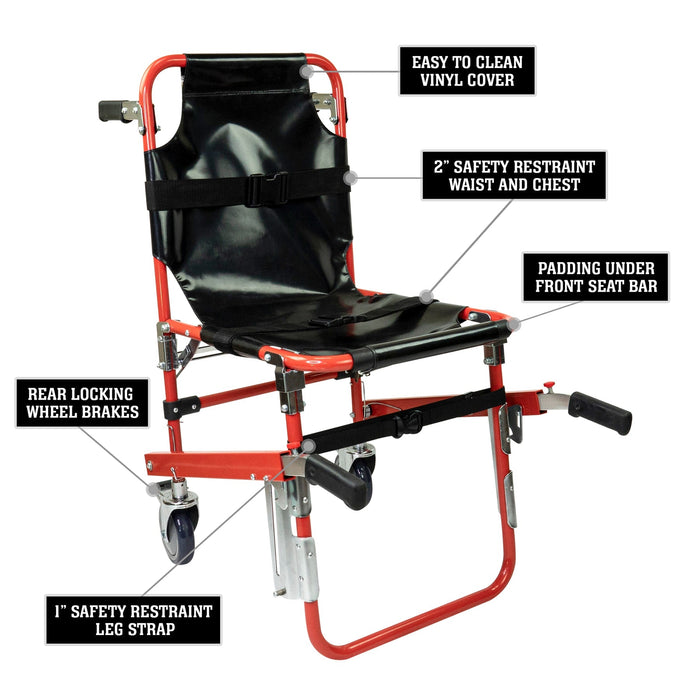 LINE2design Stair Chair - Medical Foldable Aluminum Mobile Evacuation ...