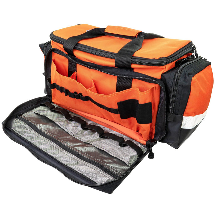 LINE2design First Aid Deluxe EMS Elite Medical Trauma Bag EMT Paramedic with Shoulder Straps & Reflective Trim - LINE2design 52850-O
