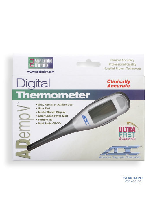 ADTEMP 418 Dig Therm Flex-tip,Lrg Disp,8 sec,12/pkg - ADC 418N