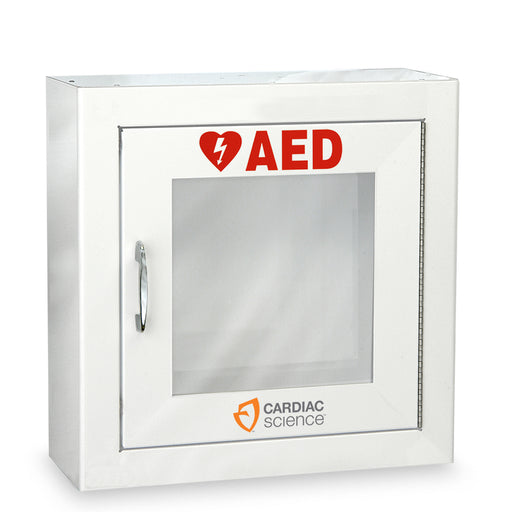 AED Wall Cabinet by Cardiac Science with Alarm & Strobe Options