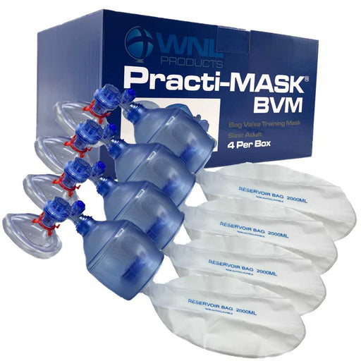 WNL Practi-MASK® Bag Valve Training Mask Adult 4Pk - WNL 5000BVM