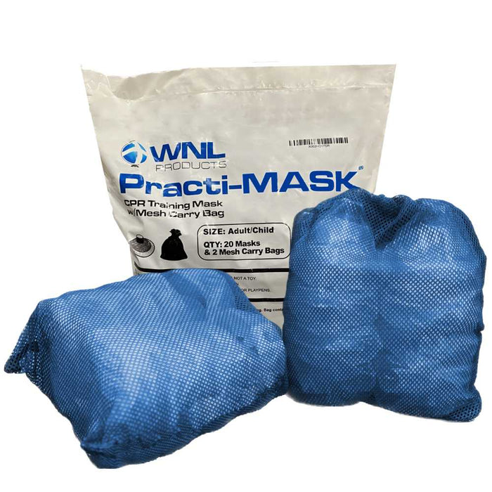 Practi-MASK® Adult/Child CPR Training Mask 2-PK Mesh Bag - WNL 5000TM-CP