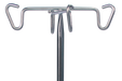 I.V. Stand, Stainless Steel, 5-Leg Base, Clearview 6-Hook, Hand-Operated. - Pedigo P-1572-CV - 4
