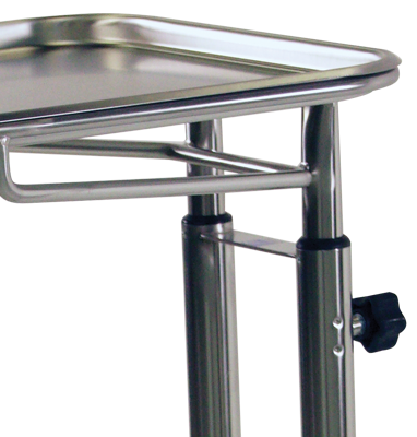 Mayo Stand, With 12-5/8" X 19-1/8" Tray, Hand Operated - Pedigo P-1068-A-SS