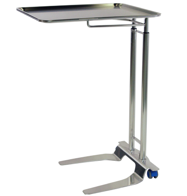 Mayo Stand, With Extra-Large 20" X 25" Tray, Foot Operated - Pedigo P-1065-SS