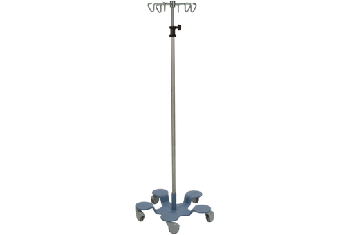 Infusion Pump Stand, 6-Hook, 5-Leg Base - Pedigo P-1080-6