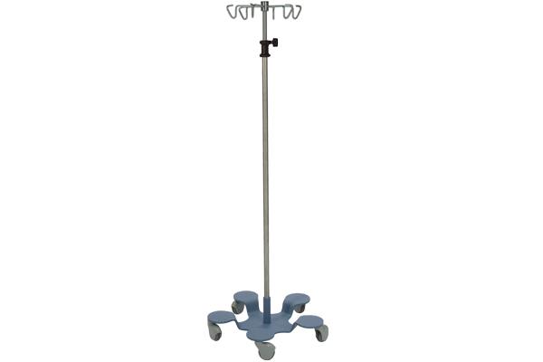 Infusion Pump Stand, 6-Hook, 5-Leg Base - Pedigo P-1080-6