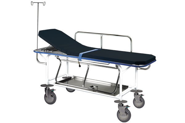 Transport Stretcher, Fixed Height, W/4 Combination Swivel Lock & Brake Casters - Pedigo P-172