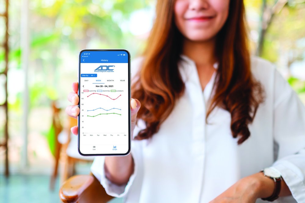 Advantage Connect Digital BP Soft Wide Range Adult, Navy,LF - ADC  6024N