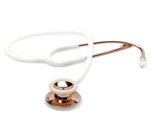 ADSCOPE Stethoscope Adult 30", Rose Gold/White - ADC 603RGW