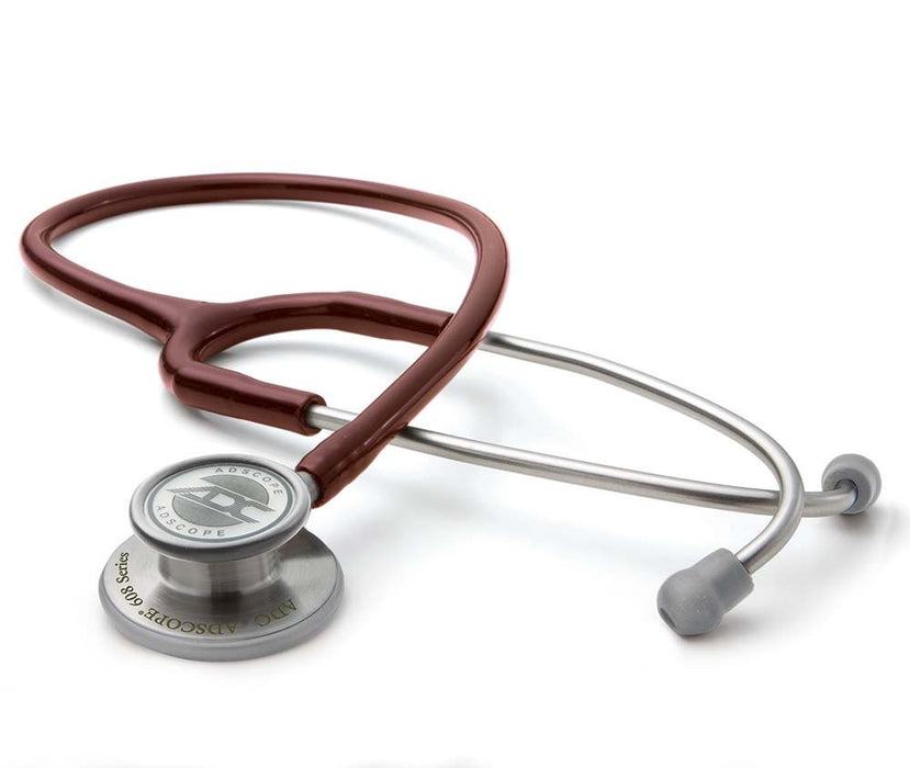 ADSCOPE Conv Stethoscope Adult 30", Burgundy - ADC 608BD