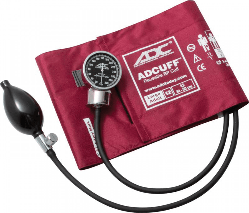 DIAGNOSTIX Aneroid Sphyg Lrg Adult, Burgundy, LF - ADC 700-12XBD