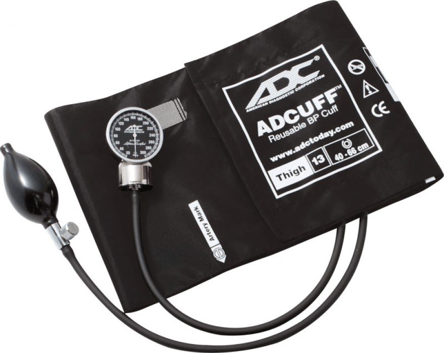 DIAGNOSTIX Aneroid Sphyg Thigh, Black, LF - ADC 700-13TBK