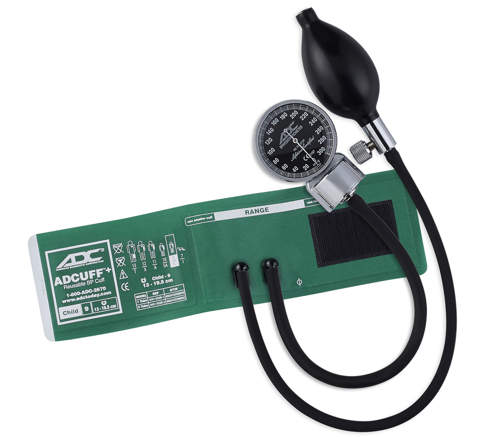 DIAGNOSTIX Aneroid Sphyg 1 pc Cuff, Child, Green - ADC 700-9CGR1 ...