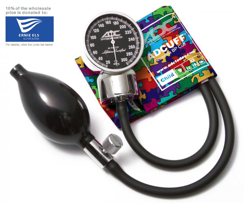 DIAGNOSTIX Aneroid Sphyg Child, Puzzle Pieces, LF - ADC 700-9CPP