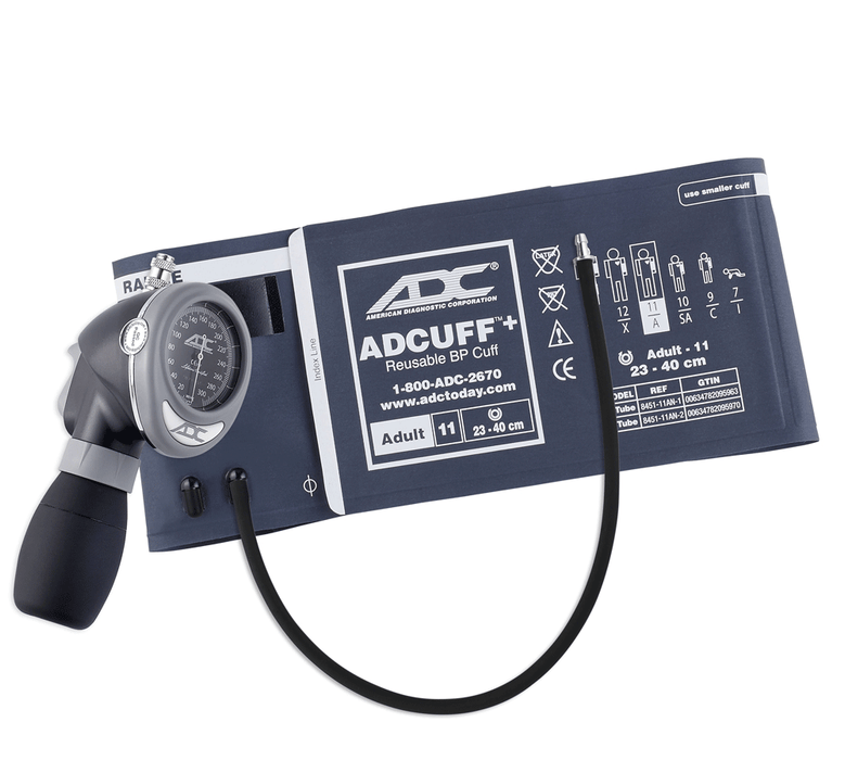 DIAGNOSTIX Palm Aneroid 1 pc Cuff, Adult, Navy - ADC 703-11AN1