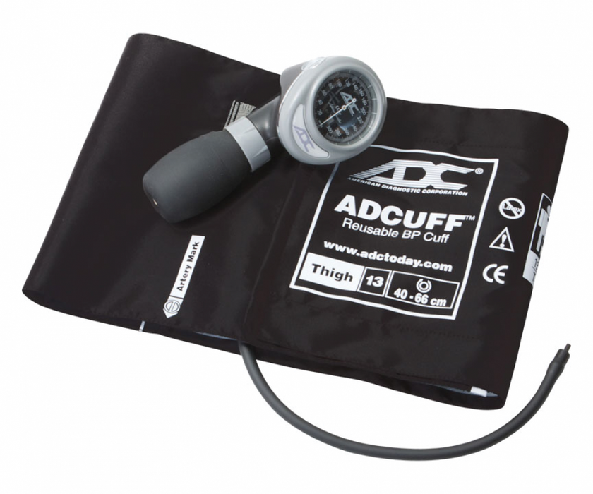 DIAGNOSTIX Palm Aneroid Thigh, Black, LF - ADC 703-13TBK