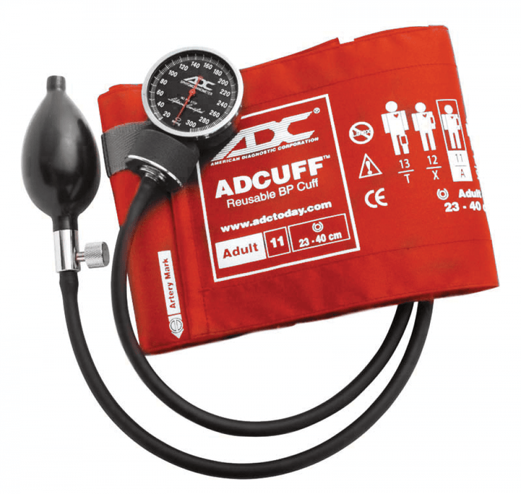 DIAGNOSTIX Aneroid Sphyg Adult, Orange, LF - ADC 720-11AOR