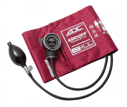 DIAGNOSTIX Aneroid Sphyg Lrg Adult, Burgundy, LF - ADC 720-12XBD