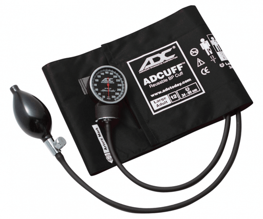 DIAGNOSTIX Aneroid Sphyg Lrg Adult, Black, LF - ADC 720-12XBK