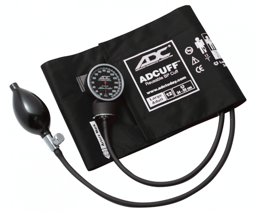 DIAGNOSTIX Aneroid Sphyg Lrg Adult, Black, LF - ADC 720-12XBK