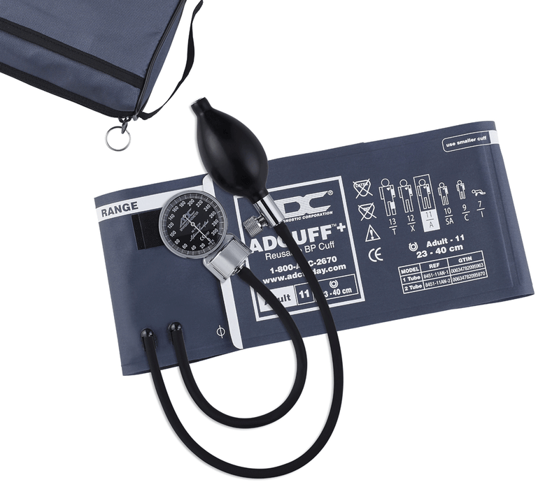 DIAGNOSTIX Aneroid Sphyg 1 pc Cuff,Adult,Navy,Disp pkg - ADC 778-11AN1