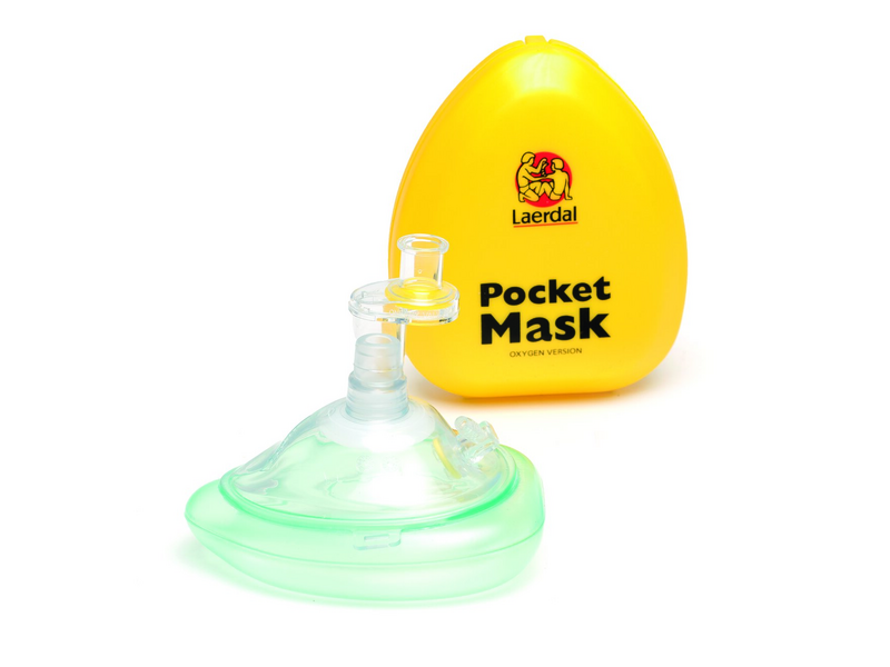 Pocket Mask w/ 02 inlet, Headstrap in Hard Case - Laerdal 83001933